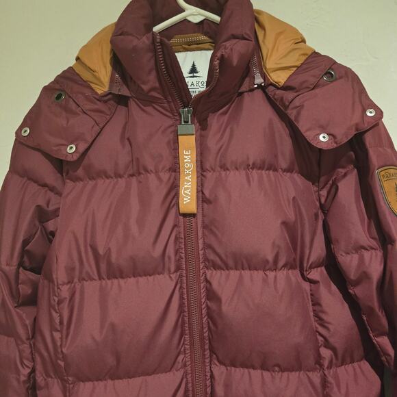 Wanakome Canada Calypso Burgundy Long Quilted Winter Down Coat - Size Med - Picture 5 of 16